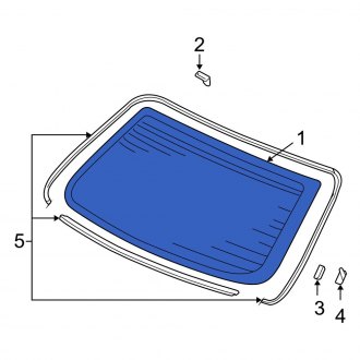 New OEM Genuine Acura, Rear Back Glass - Part # 73211SEPA20