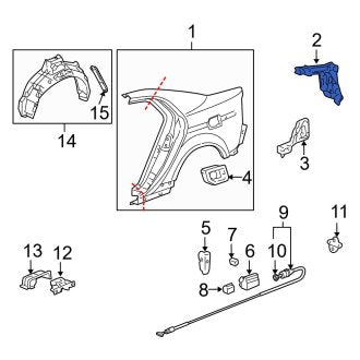 New OEM Genuine Acura, Rear Right Quarter Panel Gutter - Part # 63320SEPA00ZZ