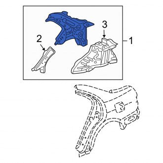 New OEM Genuine Acura, Rear Left Inner Quarter Panel - Part # 64700SEP345ZZ