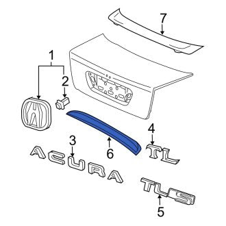 New OEM Genuine Acura, Rear Spoiler - Part # 74900SEPA20ZB