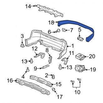 New OEM Genuine Acura, Rear Spoiler - Part # 74900SEPA20ZA