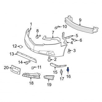 New OEM Genuine Acura, Bumper Cover Bolt - Part # 90101S3VA00