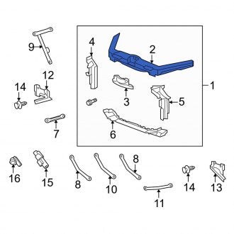 New OEM Genuine Acura, Front Upper Radiator Support Tie Bar - Part # 04602TK5A00ZZ