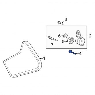 New OEM Genuine Acura, Lower Belt Tensioner Bolt - Part # 966000806008