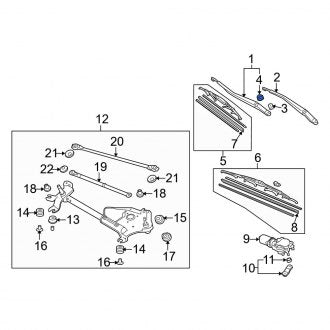 New OEM Genuine Acura, Windshield Wiper Arm Cap - Part # 76601SLJ003