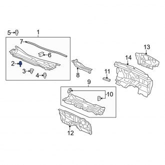 New OEM Genuine Acura, Outer Cowl Cover Clip - Part # 90602SX0003