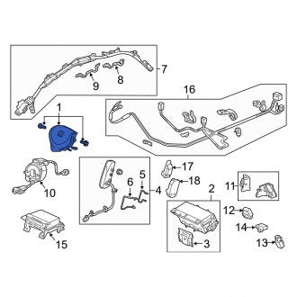 New OEM Genuine Acura, Steering Wheel Air Bag - Part # 77810TK4A20ZA