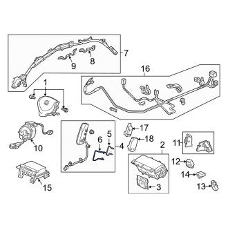 New OEM Genuine Acura, Right Seat Air Bag Bracket - Part # 81286TK4A01