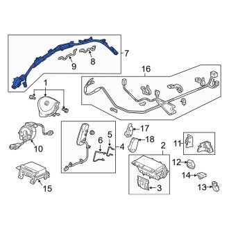 New OEM Genuine Acura, Right Curtain Air Bag - Part # 78870TK4A81