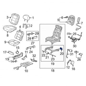 New OEM Genuine Acura, Right Upper Seat Track Cover - Part # 81262SNAA01