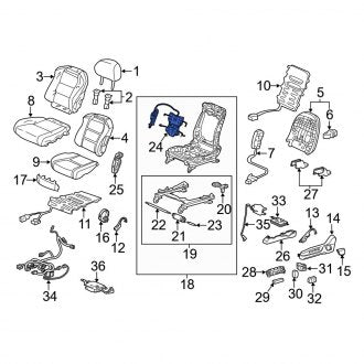 New OEM Genuine Acura, Seat Lumbar Support Cushion - Part # 81590SJCL32