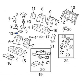 New OEM Genuine Acura, Rear Outer Seat Belt Guide - Part # 82128TA0A01ZF