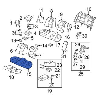 New OEM Genuine Acura, Rear Seat Cover - Part # 82131TK4A32ZC