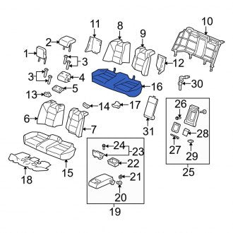 New OEM Genuine Acura, Rear Seat Cushion Pad - Part # 82137TK4A12