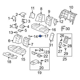 New OEM Genuine Acura, Rear Seat Cushion Pad Clip - Part # 82137TK4003