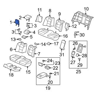 New OEM Genuine Acura, Rear Outer Headrest - Part # 82140TK4A31ZB