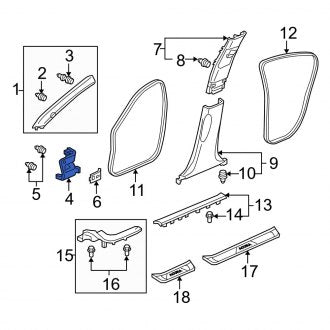 New OEM Genuine Acura, Right Kick Panel Trim - Part # 83110TK4A01ZC