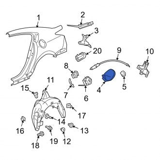 New OEM Genuine Acura, Rear Fuel Filler Door - Part # 63910TK4A00ZZ