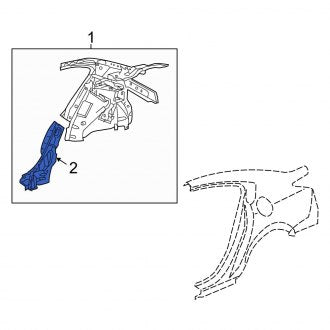 New OEM Genuine Acura, Rear Right Quarter Panel Extension - Part # 64320TK4A01ZZ