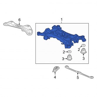 New OEM Genuine Acura, Rear Suspension Subframe Crossmember - Part # 50300TK5A01