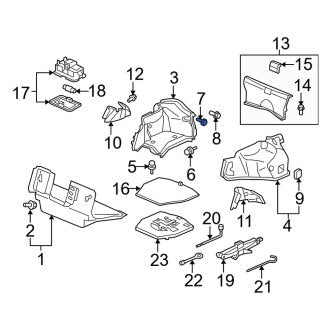 New OEM Genuine Acura, Trunk Trim Panel Clip - Part # 91561S84A21ZB