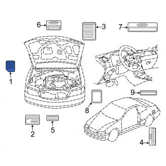 New OEM Genuine Acura, Engine Decal - Part # 42762S3MA10