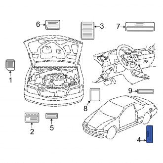 New OEM Genuine Acura, Engine Decal - Part # 42762S3MA00