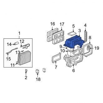 New OEM Genuine Acura, Upper A/C Evaporator Core Case - Part # 80201S84A00