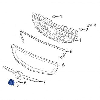 New OEM Genuine Acura, Front Grille Emblem - Part # 75700S3MA10