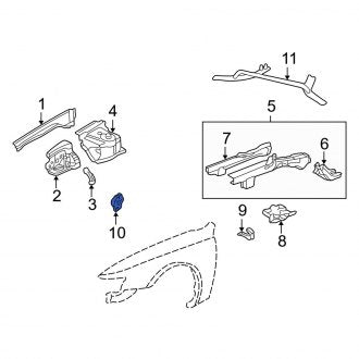 New OEM Genuine Acura, Front Right Tie Down Hook - Part # 60821S84000ZZ