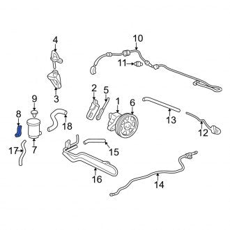 New OEM Genuine Acura, Power Steering Pump Reservoir Bracket - Part # 53711S87A00