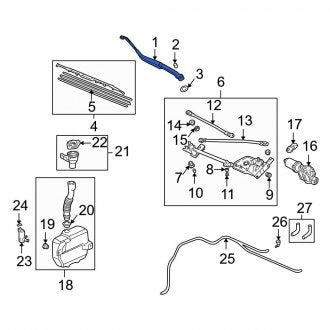 New OEM Genuine Acura, Left Windshield Wiper Arm - Part # 76600S0KA01