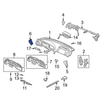 New OEM Genuine Acura, Left Instrument Panel Side Cover - Part # 77211S0KA00ZC