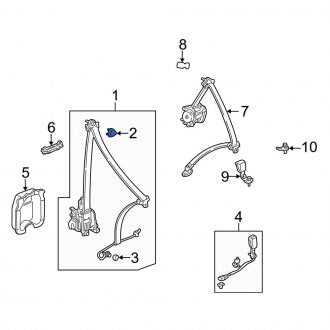 New OEM Genuine Acura, Upper Seat Belt Anchor Plate Cover - Part # 81493S82004ZG