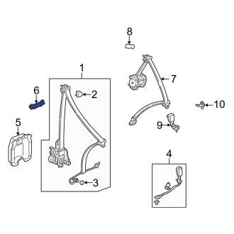 New OEM Genuine Acura, Seat Belt Height Adjuster - Part # 81495SM2J00