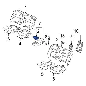 New OEM Genuine Acura, Rear Seat Armrest Cup Holder - Part # 82187S84A11ZC