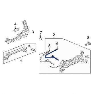 New OEM Genuine Acura, Right Seat Flex Cable - Part # 81235S82A11