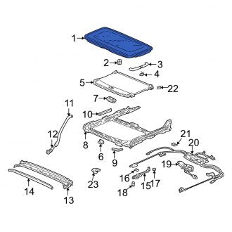 New OEM Genuine Acura, Sunroof Glass - Part # 70200S3MA02