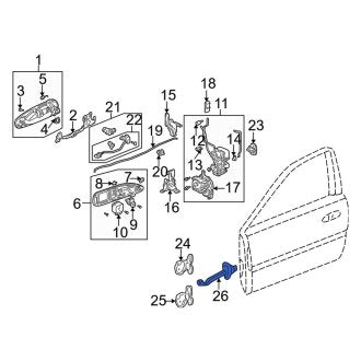 New OEM Genuine Acura, Front Right Door Check - Part # 72340S82A01