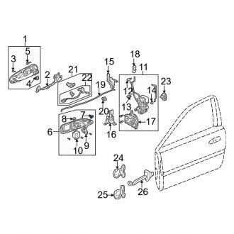 New OEM Genuine Acura, Front Right Inner Door Handle Link Clip - Part # 72134SM4003