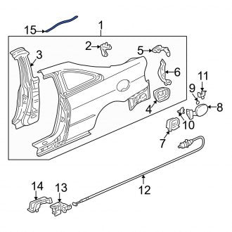 New OEM Genuine Acura, Rear Right Side Body Trim Protector - Part # 85280S3MA00