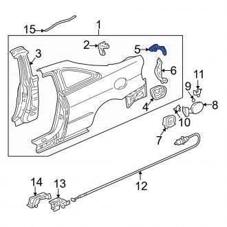 New OEM Genuine Acura, Rear Right Quarter Panel Gutter - Part # 63320S3MA00ZZ