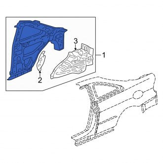 New OEM Genuine Acura, Rear Right Inner Quarter Panel - Part # 64300S3MA01ZZ