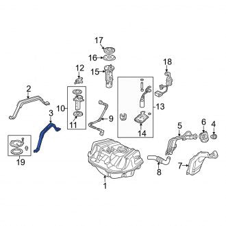 New OEM Genuine Acura, Left Fuel Tank Strap - Part # 17522S84A00