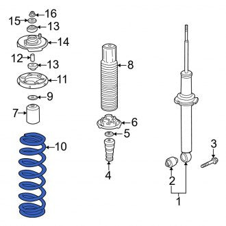 New OEM Genuine Acura, Rear Coil Spring - Part # 52441S0KA02