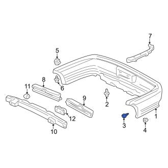 New OEM Genuine Acura, Rear Bumper Cover Retainer - Part # 71598S3MA00