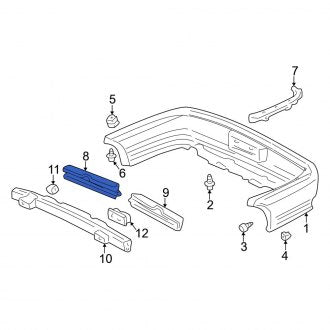 New OEM Genuine Acura, Rear Right Bumper Impact Absorber - Part # 71570S3MA00