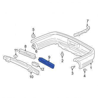 New OEM Genuine Acura, Rear Left Bumper Impact Absorber - Part # 71575S3MA00