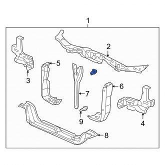 New OEM Genuine Acura, Front Radiator Support Panel - Part # 60400S3V307ZZ