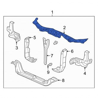 New OEM Genuine Acura, Front Upper Radiator Support Tie Bar - Part # 60431S3V305ZZ